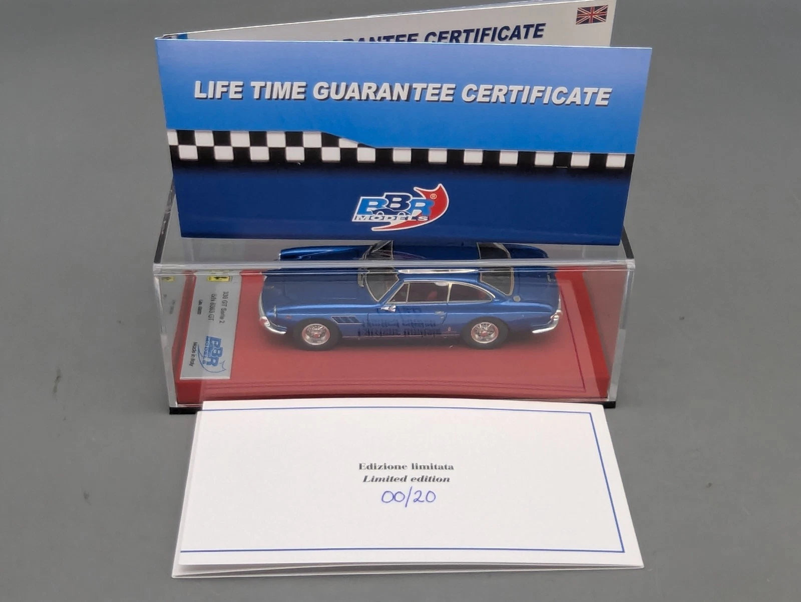Modellautos 1:43 BBR Ferrari 330 GT Serie 2 S/N 8363GT VORSERIENMODELL 00/20 OVP