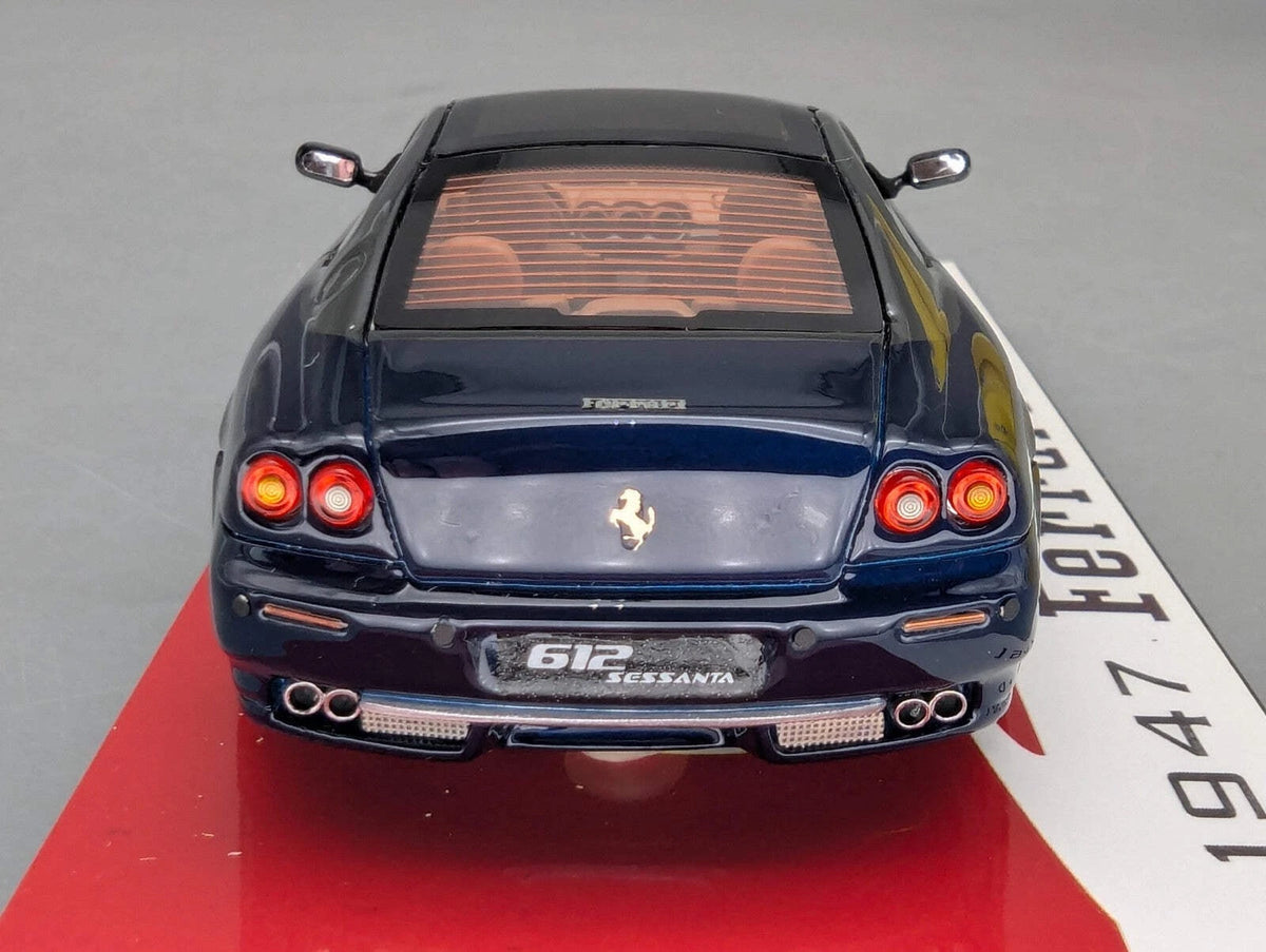 Modellautos 1:43 BBR Ferrari 612 Scaglietti Sessanta 2007 Blau und Grau mit OVP
