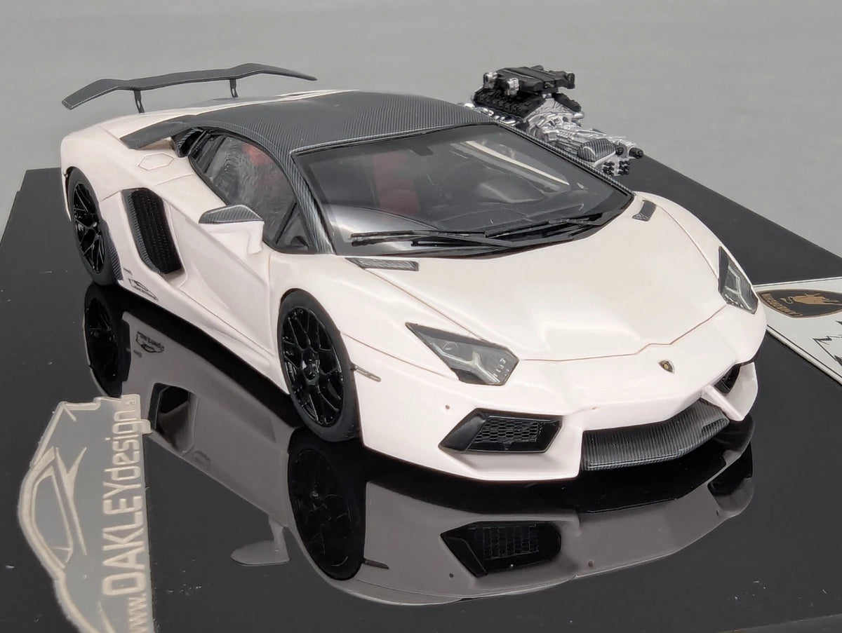 Eidolon Make Up 1:43 Lamborghini Aventador LP760-2 Engine Set Oakley Weiß OVP