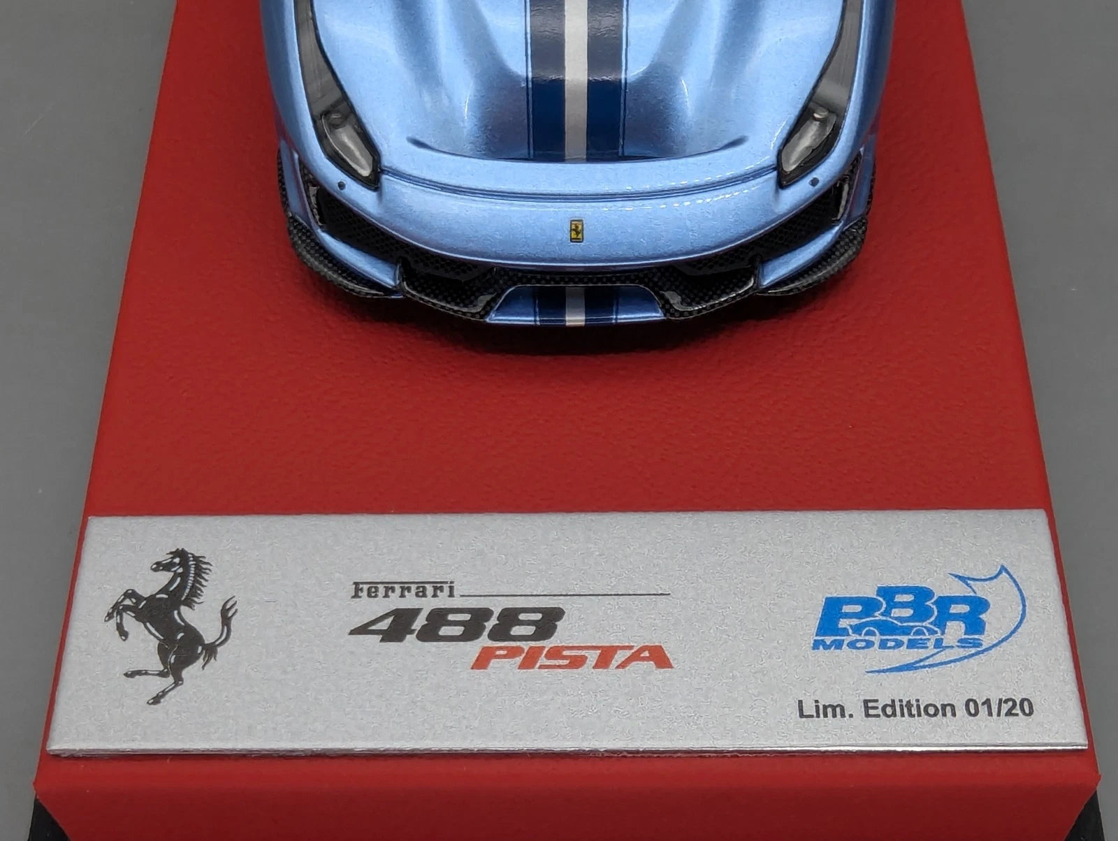 Modellautos 1:43 BBR Concept43 Ferrari 488 Pista RHD Azzurro Cali. Ltd 01/20 OVP