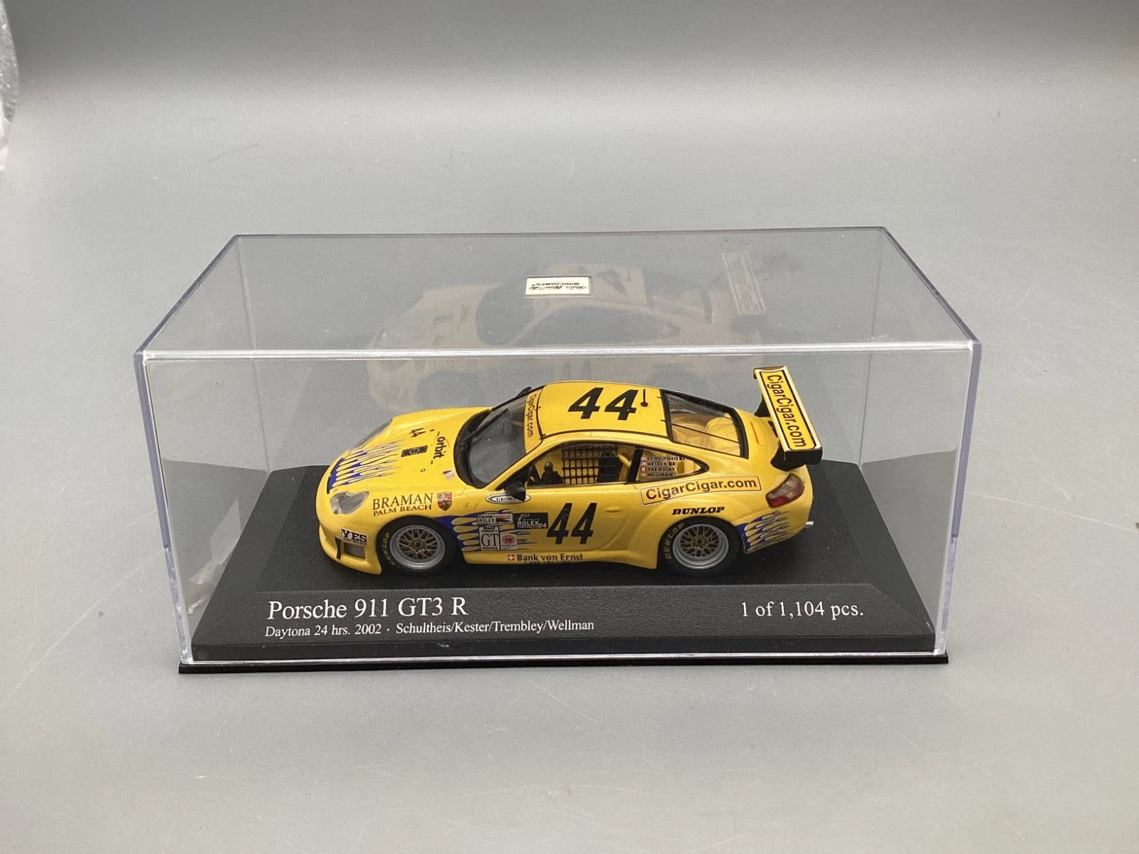 Modellautos 1:43 Minichamps Porsche 911 GTR3R Daytona 2002 #44 mit OVP