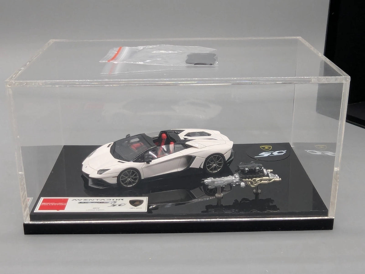 Eidolon Make Up 1:43 Lamborghini Aventador LP720-4 Roadster Engine Set Weiß OVP
