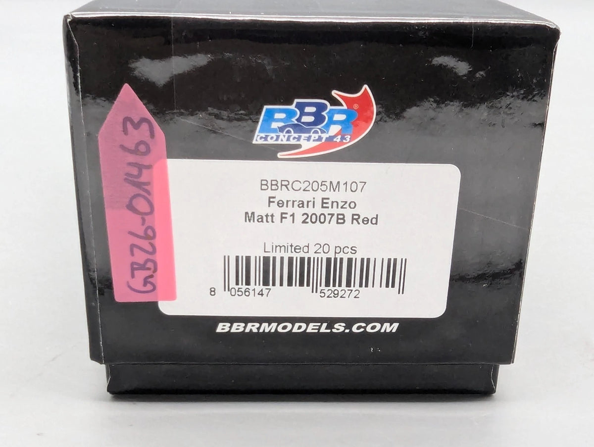 Modellautos 1:43 BBR Concept43 Ferrari Enzo Matt F1 2007B Red Ltd 08/20 mit OVP