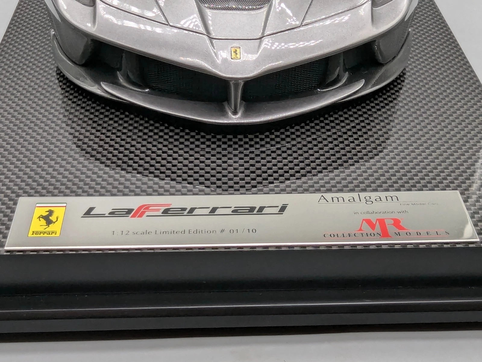 Modellautos 1:12 Amalgam Ferrari La Ferrari Ltd #01/10 Silber Zertifikat mit OVP