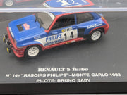 Modellautos 1:43 Universal Hobbies Renault 5 Turbo RMC 1983 #14 Saby Vitrine