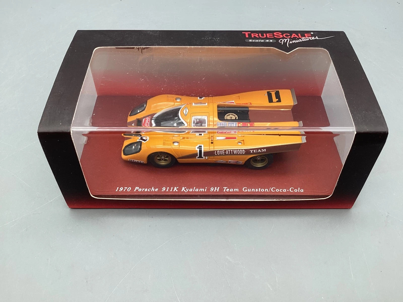 Modellautos 1:43 TrueScale Porsche 911K Kyalami Gunston/Coca Cola 1970 mit OVP