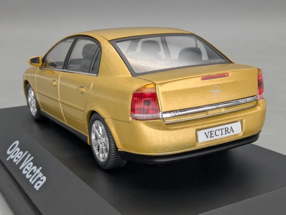 Modellautos 1:43 Schuco Opel Vectra Gold Metallic mit Dealer OVP