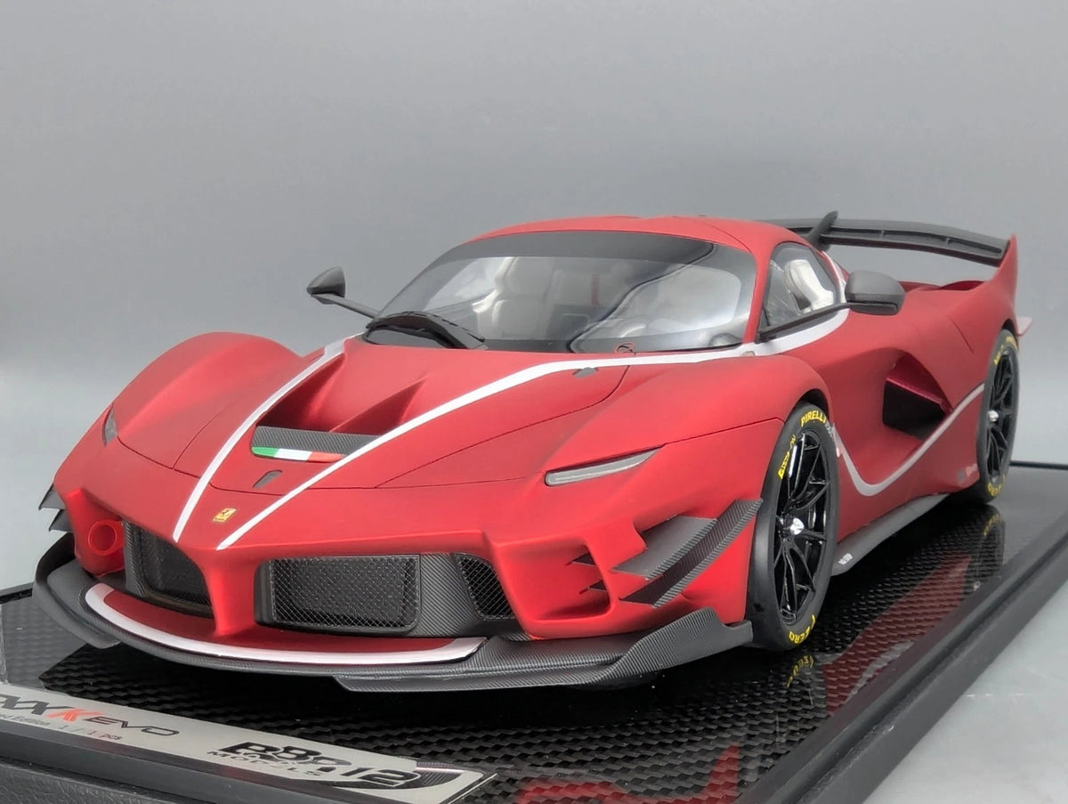 Modellautos 1:12 BBR Ferrari FXX-K EVO Soft Red Unikat Ltd 01/01 mit Vitrine OVP