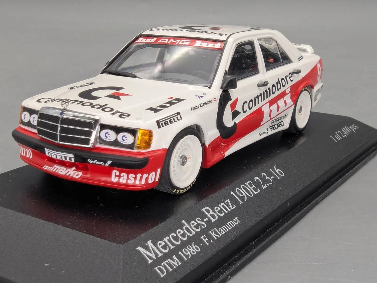 Modellautos 1:43 Minichamps Mercedes Benz 190E 2.3-16 DTM 1986 #9 F. Klammer OVP