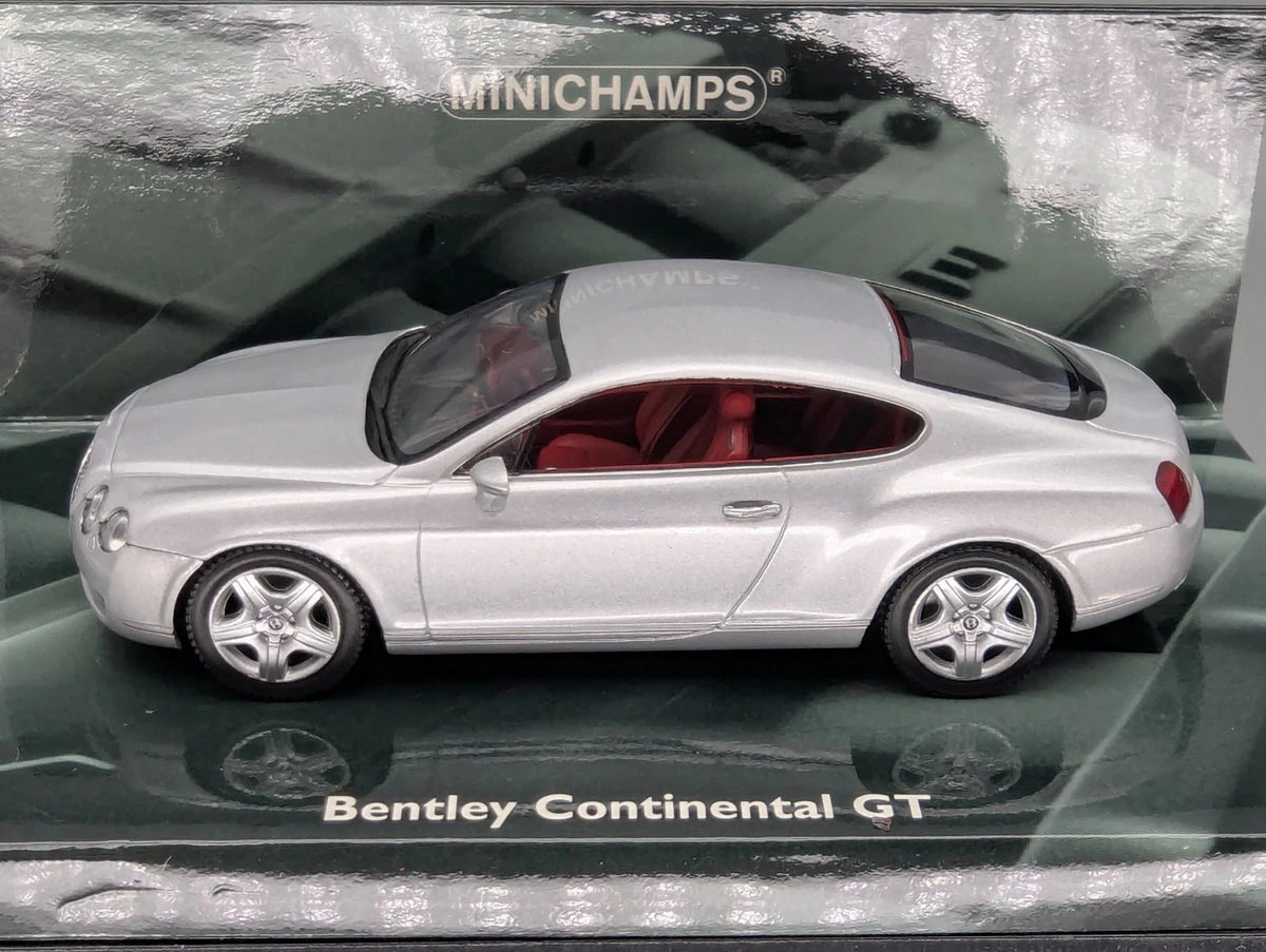 Modellautos 1:43 Minichamps Bentley Continental GT Silber mit OVP