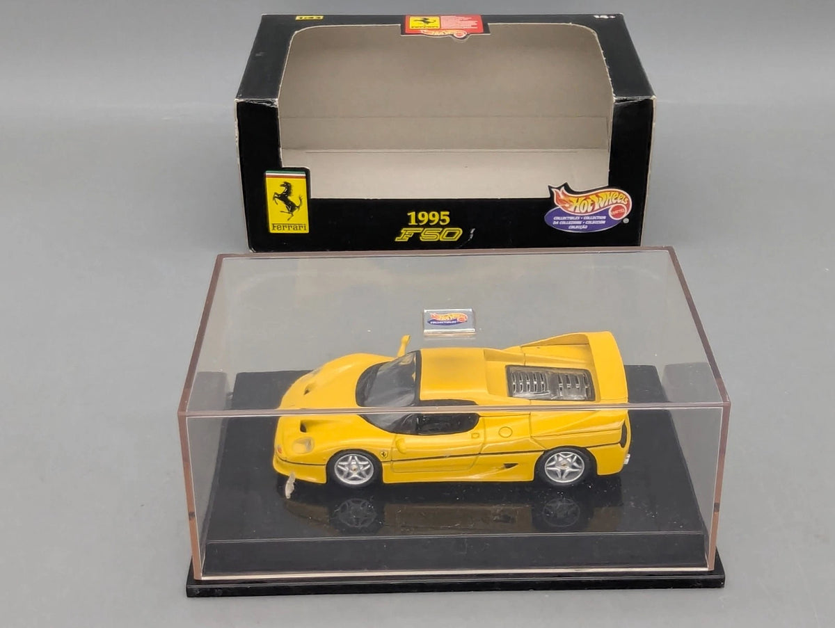 Modellautos 1:43 Hot Wheels Ferrari F50 1995 Gelb mit OVP