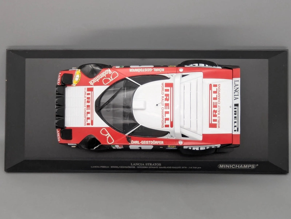 Modellautos 1:18 Minichamps Lancia Stratos WINNER 1978 #1 Röhrl Geistdörfer OVP