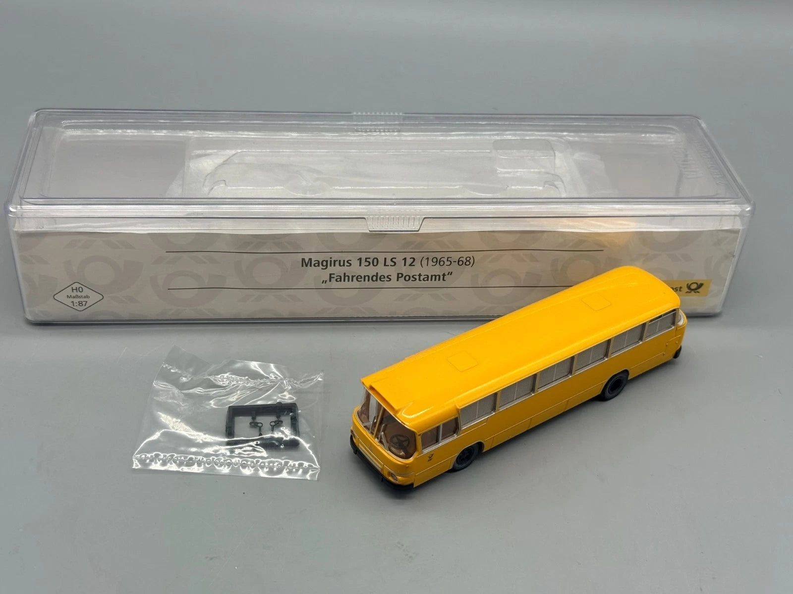 Lkw Modell 1:87 Brekina Magirus 150 LS 12 1965-68 Fahrendes Postamt OVP