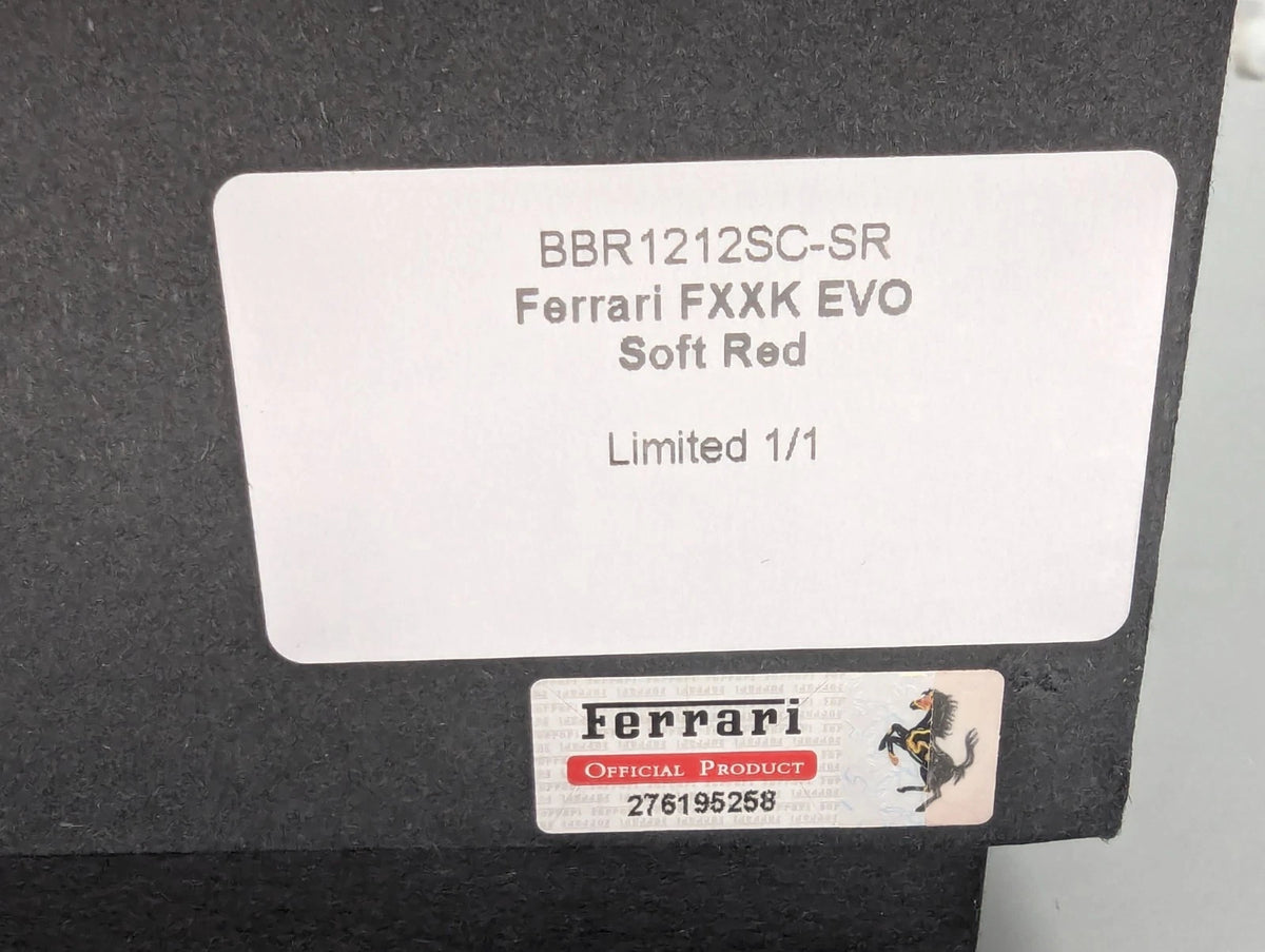 Modellautos 1:12 BBR Ferrari FXX-K EVO Soft Red Unikat Ltd 01/01 mit Vitrine OVP