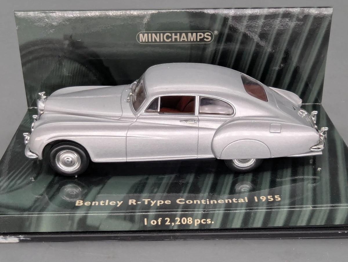 Modellautos 1:43 Minichamps Bentley R-Type Continental 1955 Silber mit OVP