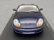 Modellautos 1:43 Schuco Porsche Boxter Blau Metallic mit Vitrine