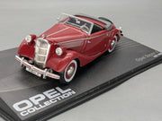 Modellautos 1:43 Ixo für Eaglemoss Opel Collection Super 6 mit Vitrine