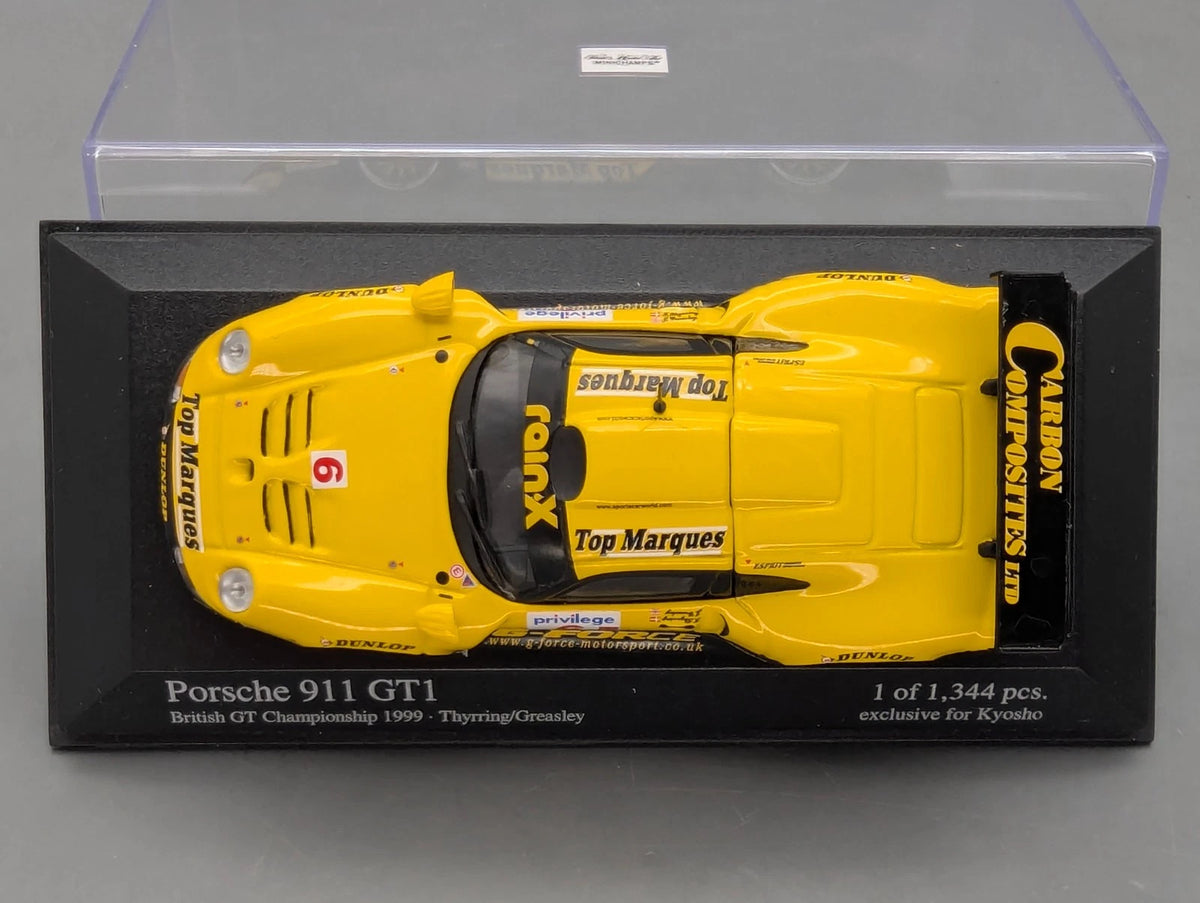 Modellautos 1:43 Minichamps Porsche 911 GT1 British GTC 1999 #6 mit OVP