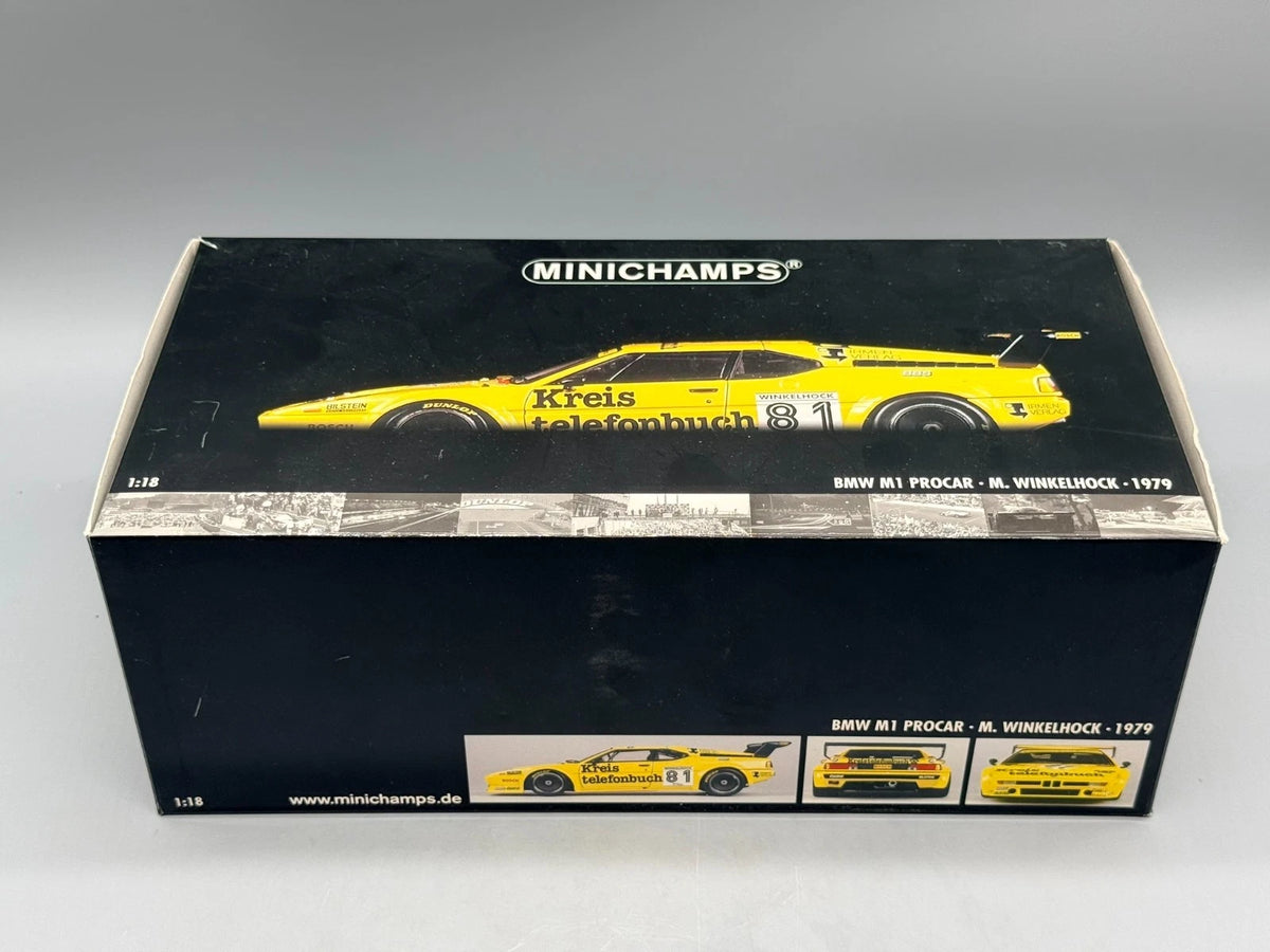 Modellautos 1:18 Minichamps BMW M1 Procar M.Winkelhock 1979 #81 mit OVP