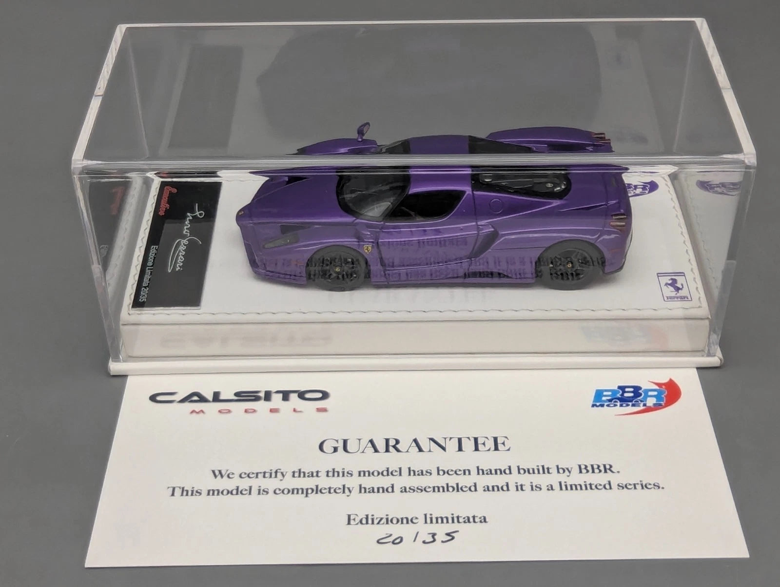 Modellautos 1:43 BBR Executive Calsito Ferrari Enzo Mica Violet Gl Ltd 20/35 OVP