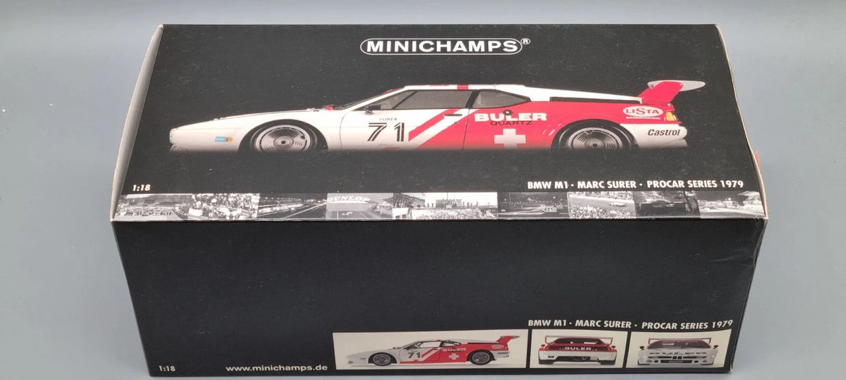 Modellautos 1:18 Minichamps 180 792971 BMW M1 Procar Series 1979 #71 Surer OVP
