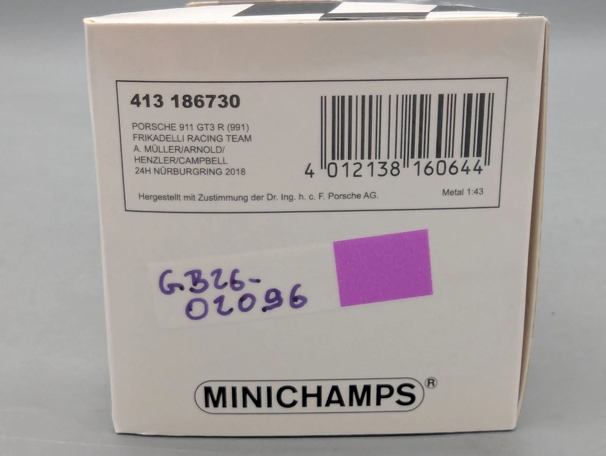 Modellautos 1:43 Minichamps Porsche 911 GT3 R 24h Nbrg 2018 Frikadelli #30 OVP