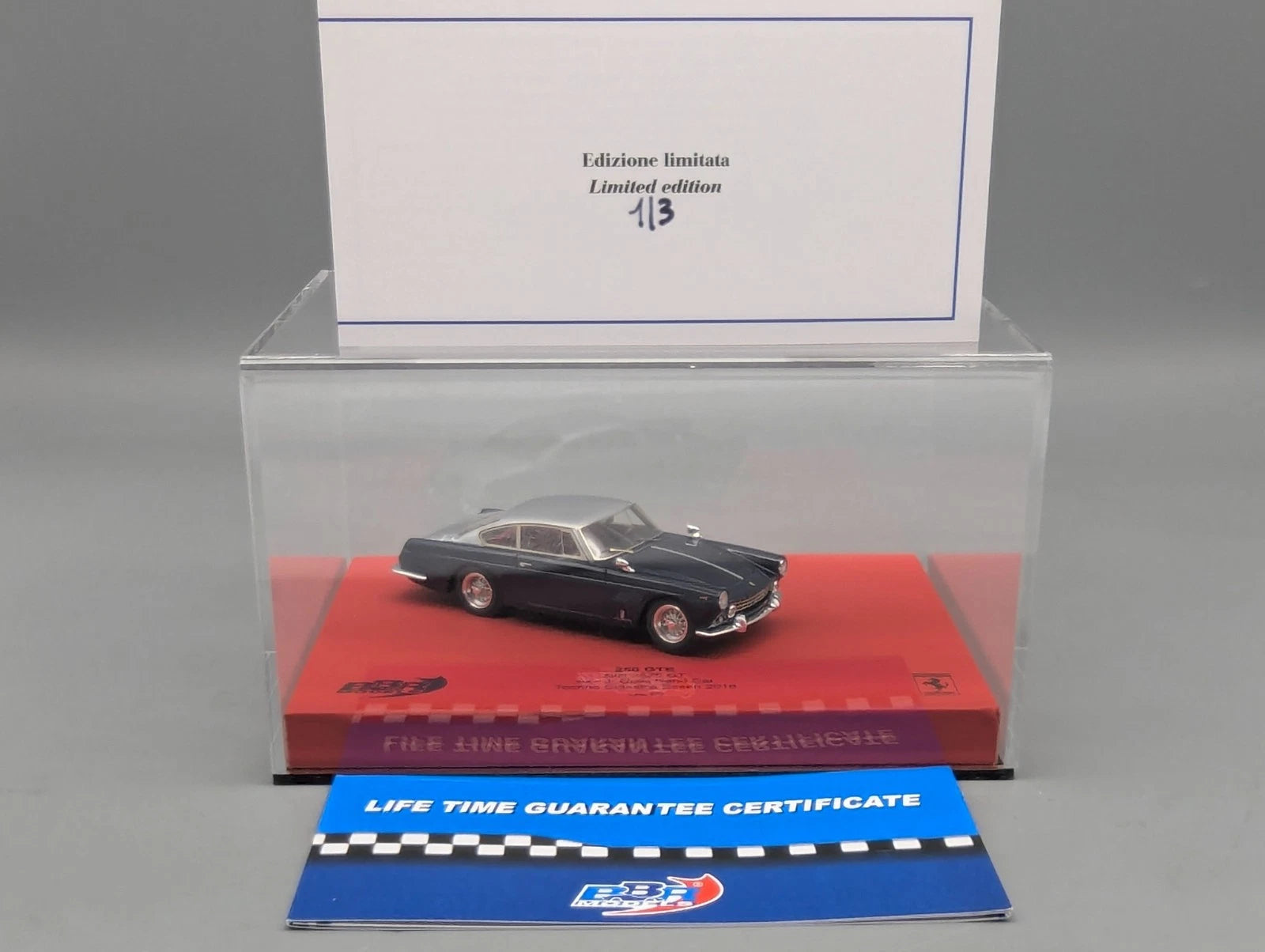 Modellautos 1:43 BBR Ferrari 250 GTE J. Geils Band Car Essen 2018 1/3 Stück OVP