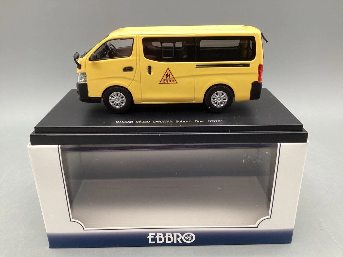 Modellautos 1:43 Ebbro Nissan NV350 Caravan School Bus 2012 in OVP