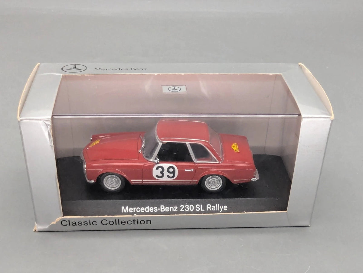 Modellautos 1:43 Minichamps Mercedes Benz 230 SL Rallye #39 Rot Dealer OVP