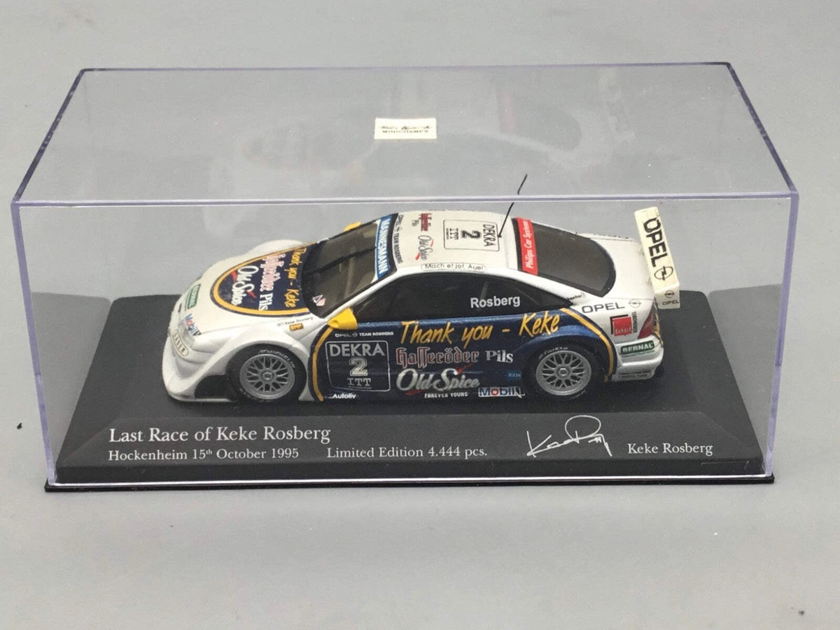 Modellautos 1:43 Minichamps Opel Calibra Bye Bye Keke Rosberg #2 1995 OVP