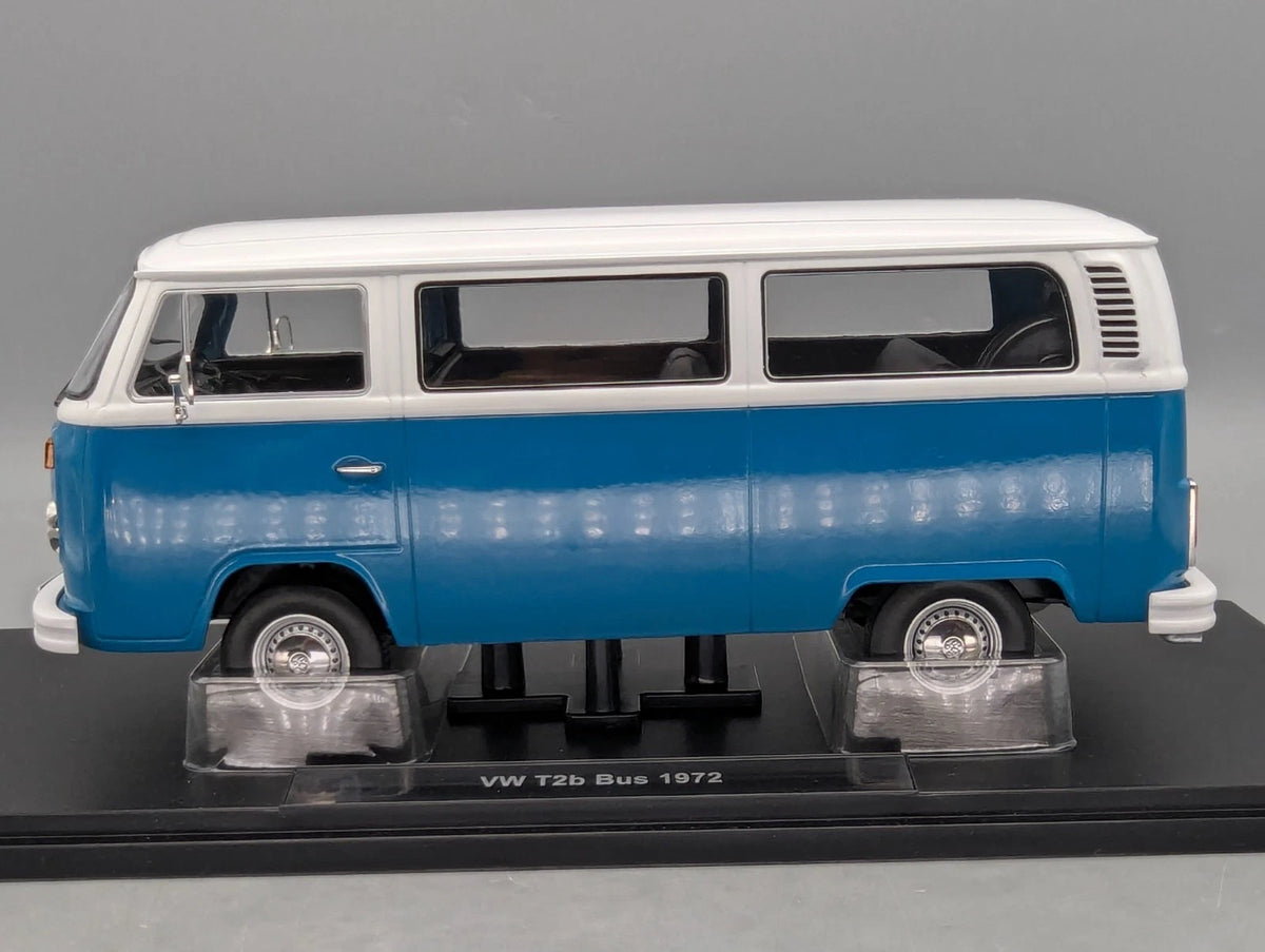 Modellautos 1:18 KK-Scale Volkswagen VW T2b Bus Türkisblau Weiß mit OVP