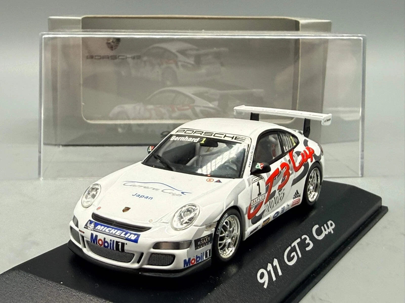 Modellautos 1:43 Minichamps Porsche 911 GT3 Cup 2006 #1 Bernhard WAP Dealer OVP
