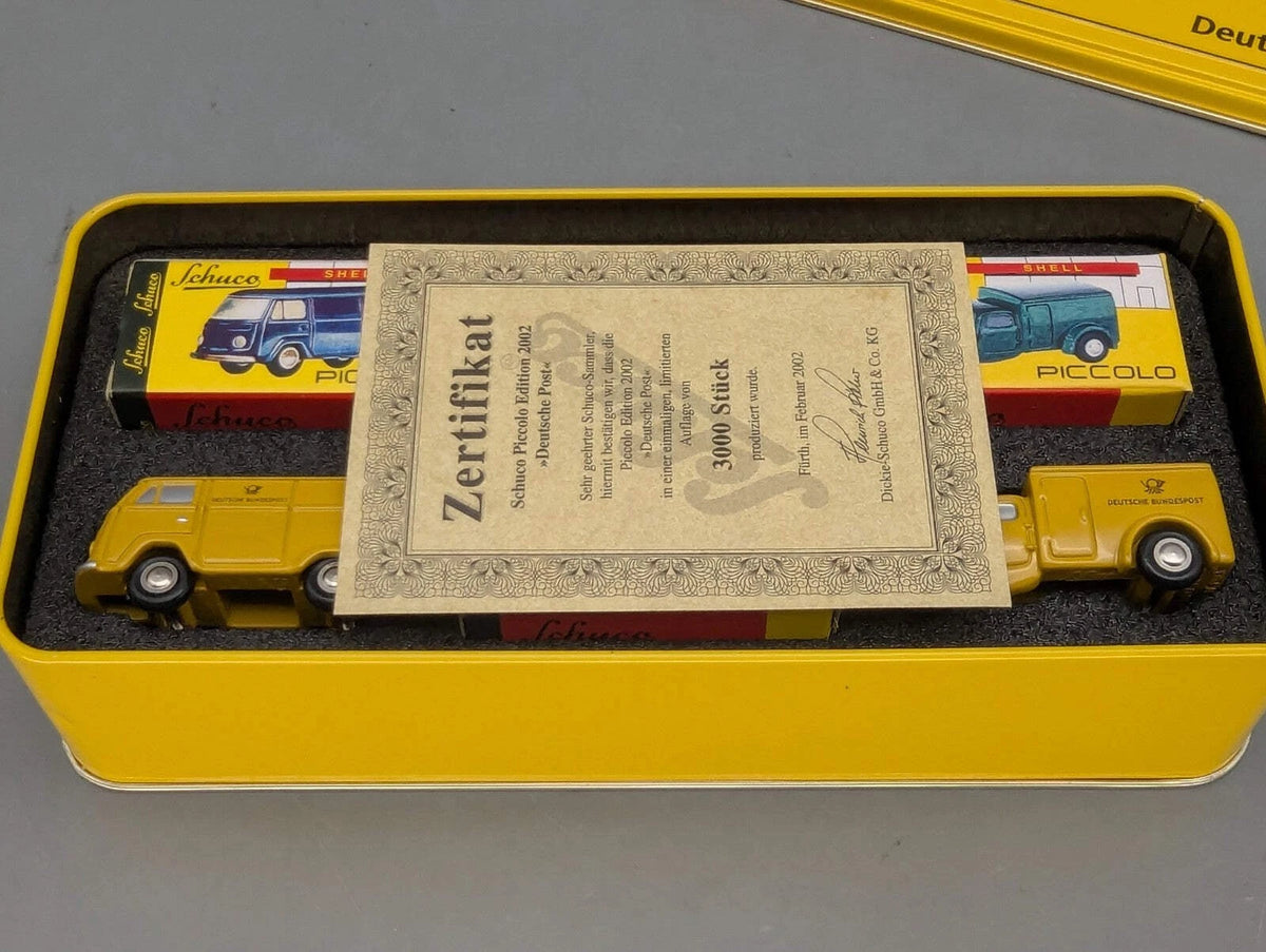 Modellautos 1:90 Schuco Piccolo-Set Deutsche Post 2002 3-teilig mit OVP