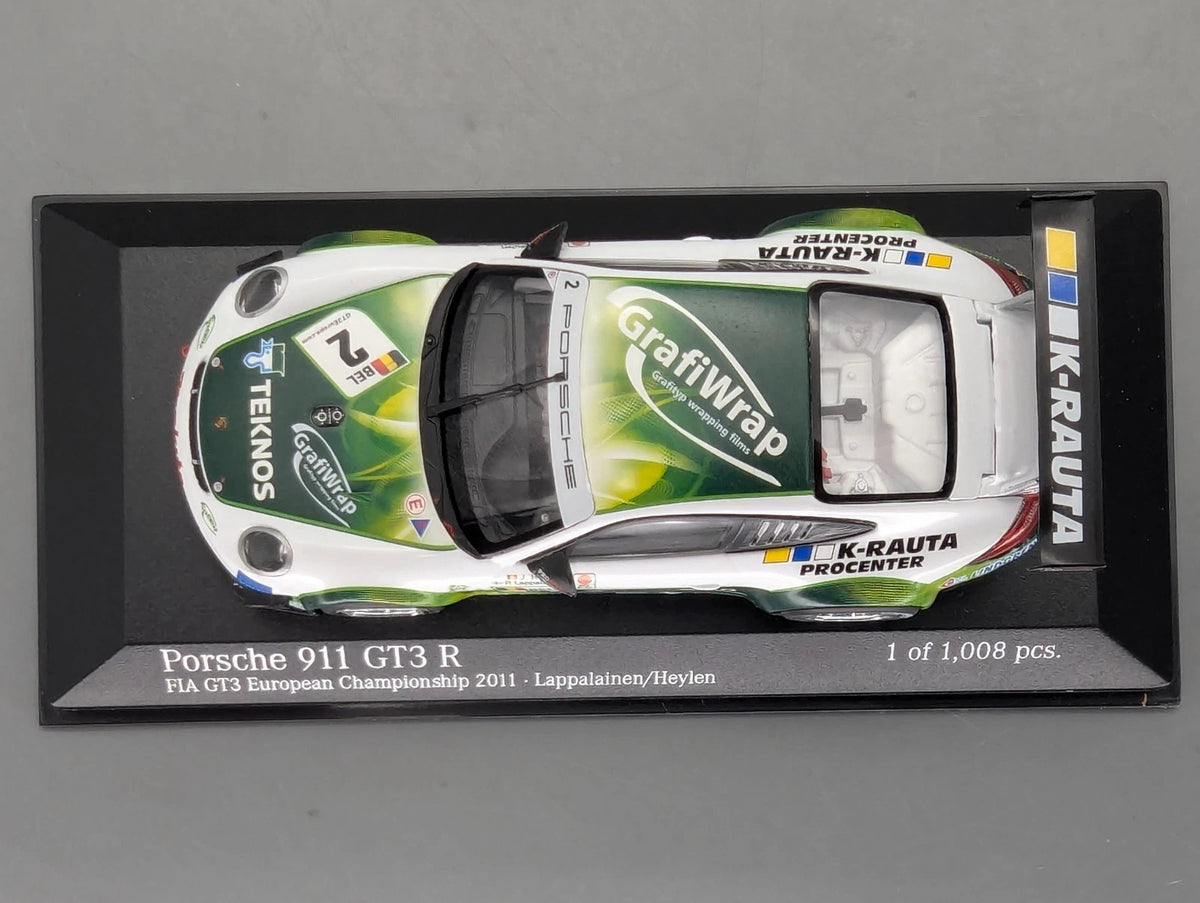 Modellautos 1:43 Minichamps Porsche 911 GT3 R FIA EU-Championship 2011 #2 OVP