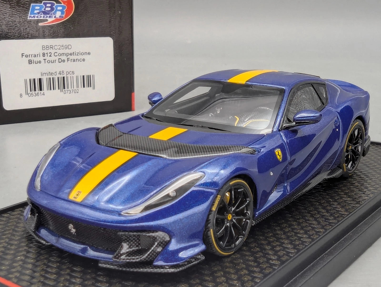 Modellautos 1:43 BBR Concept43 Ferrari 812 Competizione Blue TdF 10/48 mit OVP