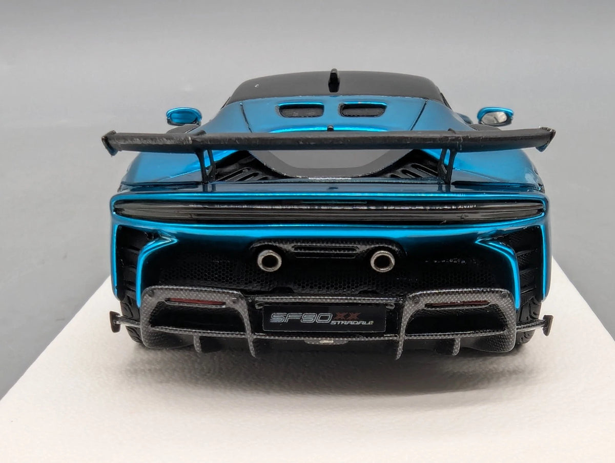 Modellautos 1:43 BBR Concept43 Ferrari SF90XX Stradale Chrome Blue Ltd 04/15 OVP