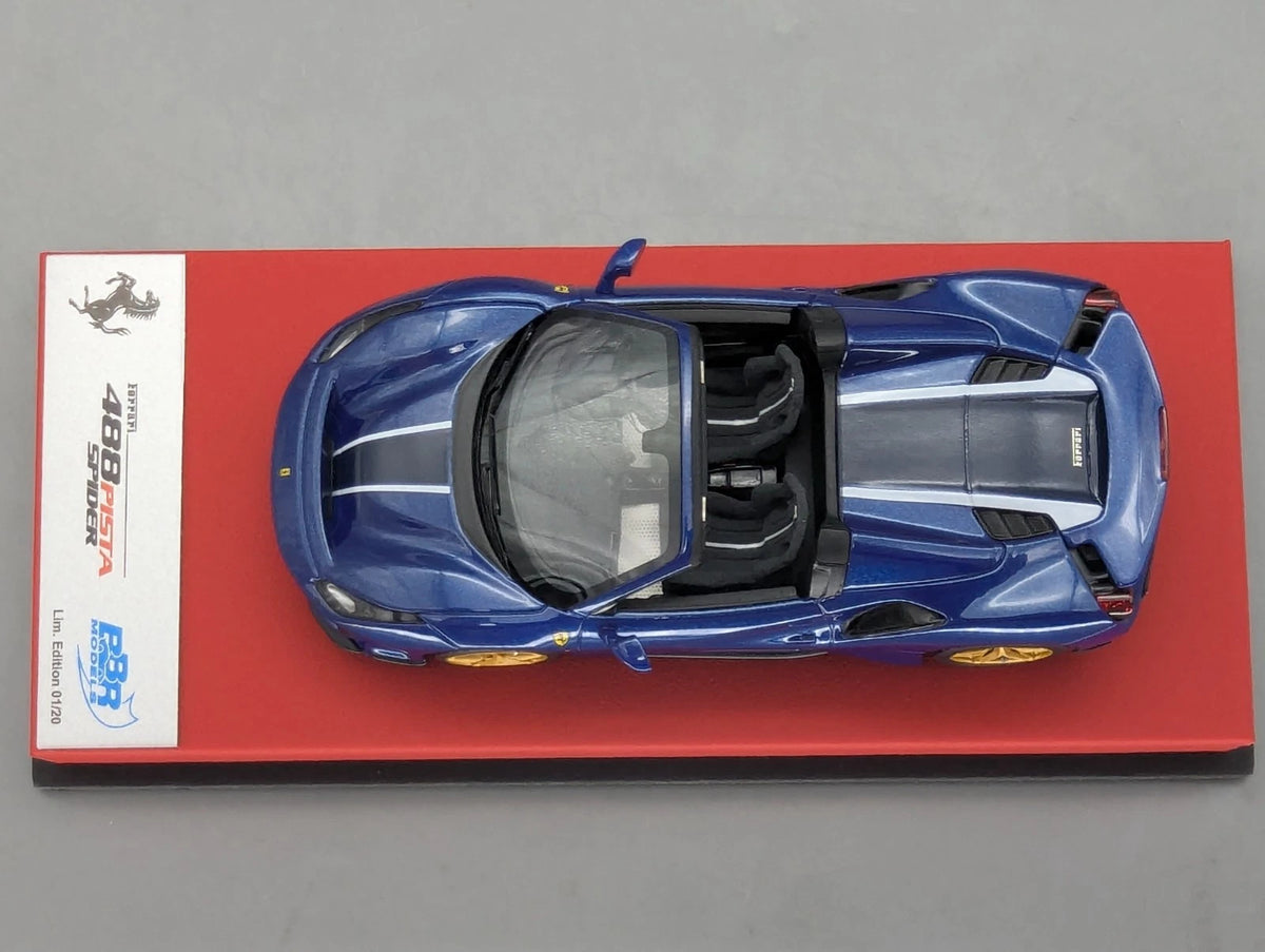 Modellautos 1:43 BBR Concept43 Ferrari 488 Pista Spider RHD BluTDF Ltd 01/20 OVP