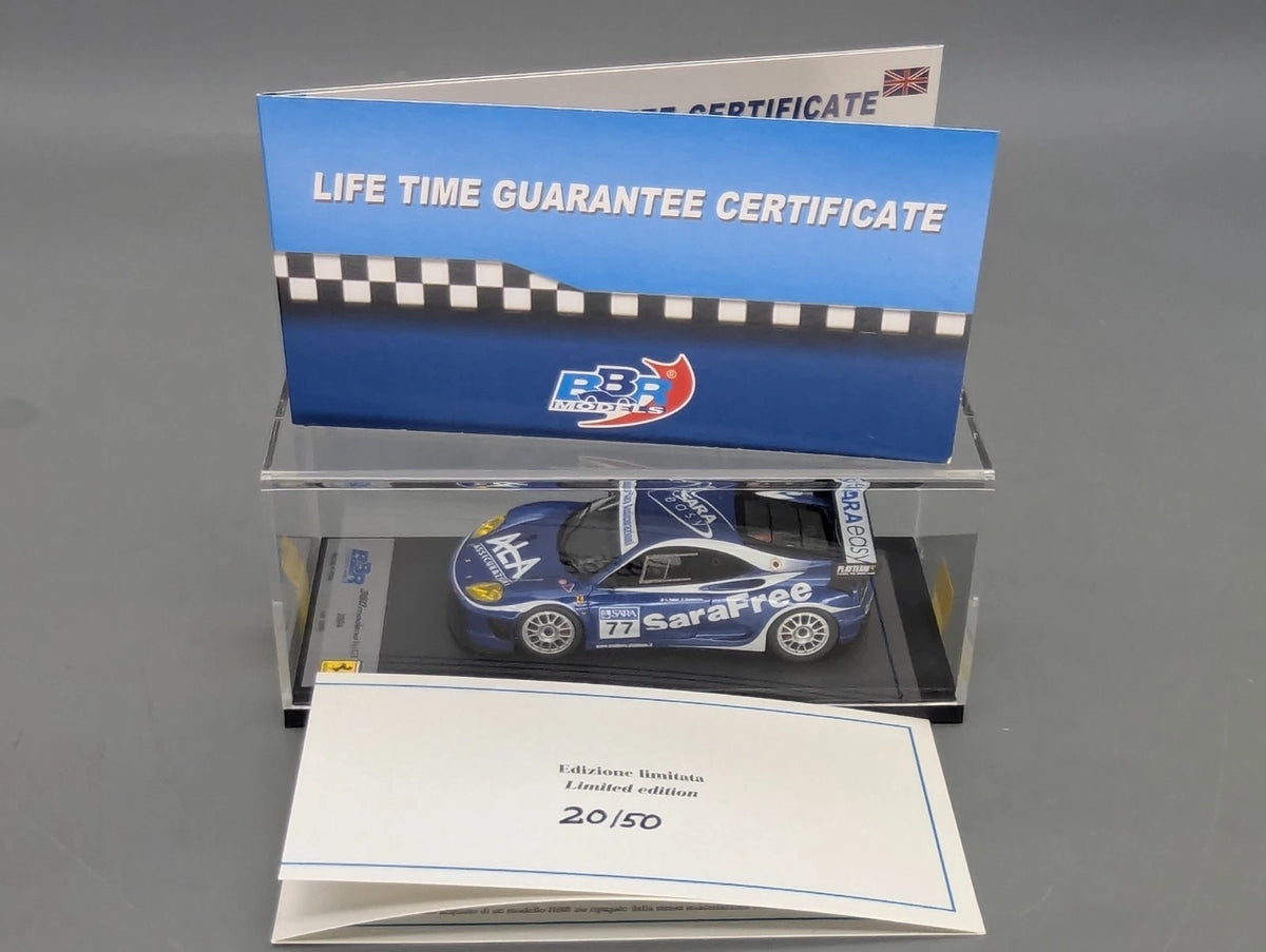 Modellautos 1:43 BBR Ferrari 360 Modena N/GT 2004 Ltd 20/50 #77 OVP