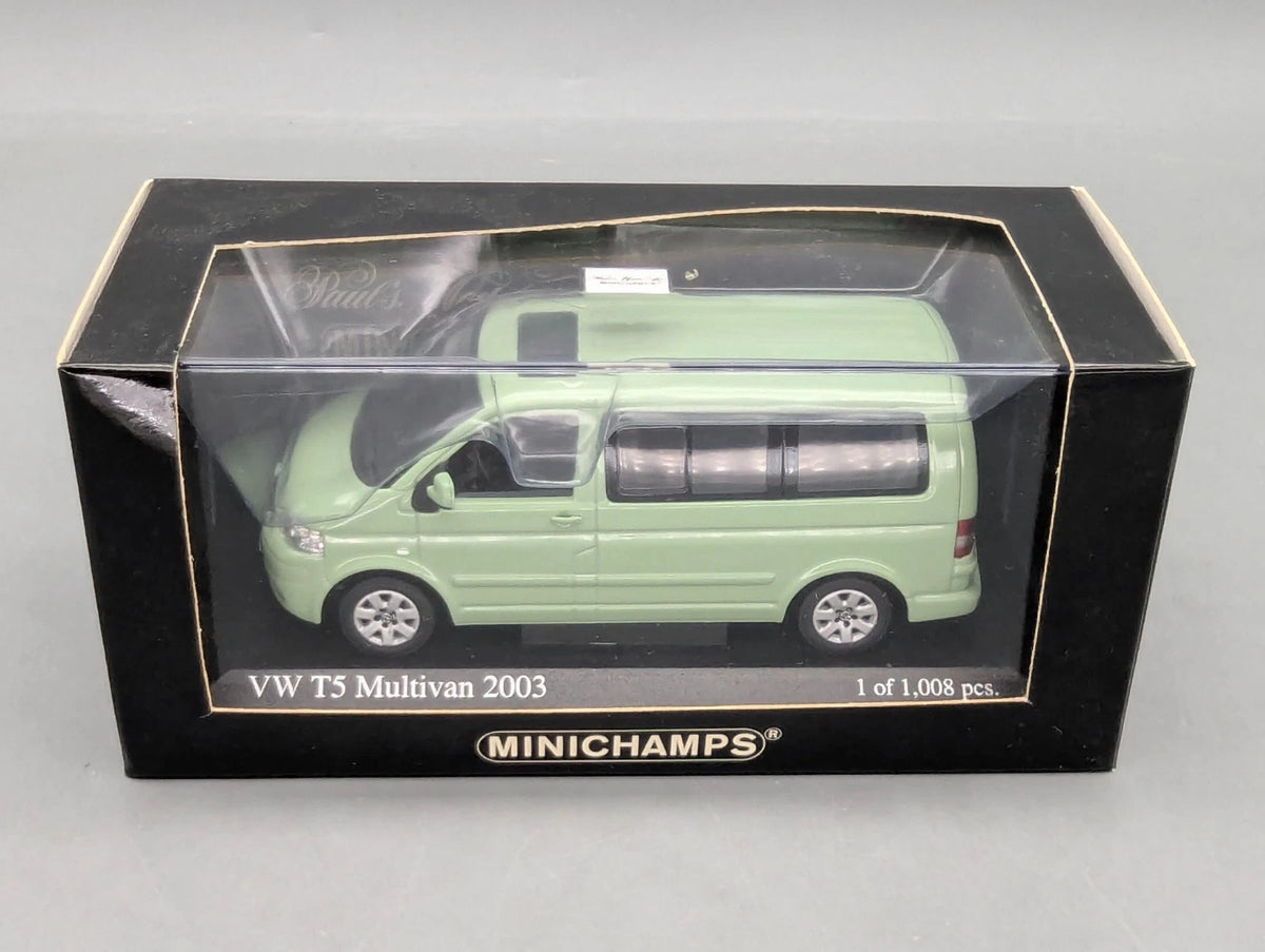 Modellautos 1:43 Minichamps Volkswagen VW T5 Multivan 2003 Lintgrün OVP