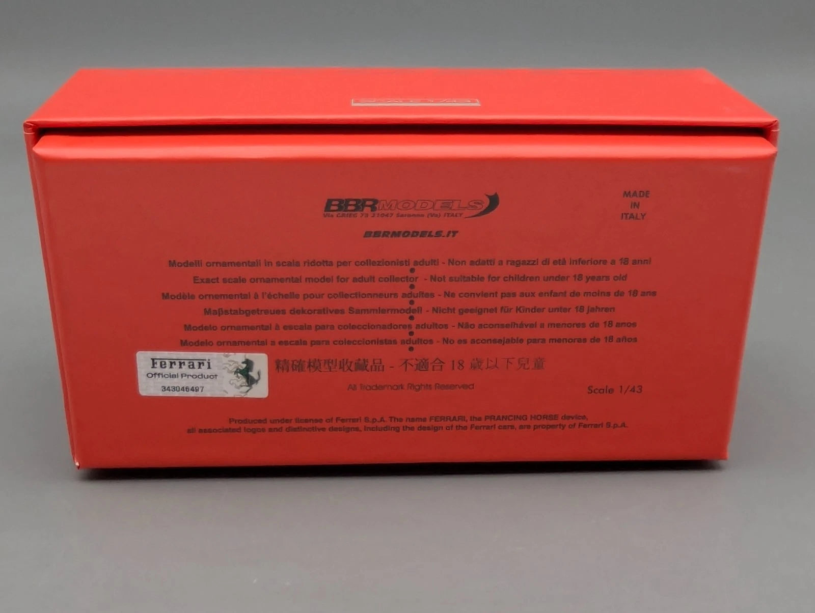 Modellautos 1:43 BBR Ferrari 250 GT Pininfarina Coupe Ltd 00/20 OVP