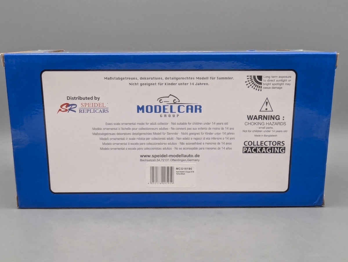 Modellautos 1:18 MCG Modelcar Group 18190 Opel Kadett C Coupe GT/E Yell Blck OVP