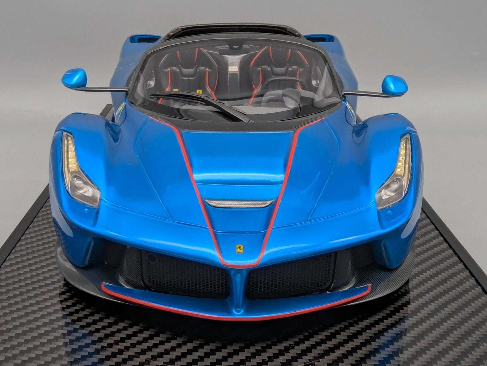 Modellautos 1:12 BBR Ferrari LaFerrari Aperta Blau UNIKAT Ltd. 01/01 Vitrine OVP