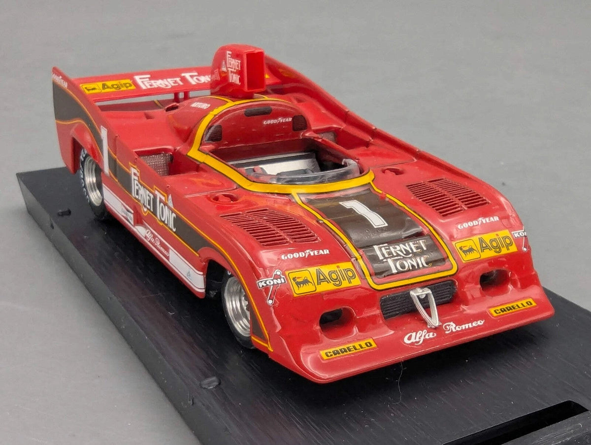 Modellautos 1:43 Brumm Alfa Romeo 33SC 12 Coppa Florio 1977 #1 Merzario mit OVP