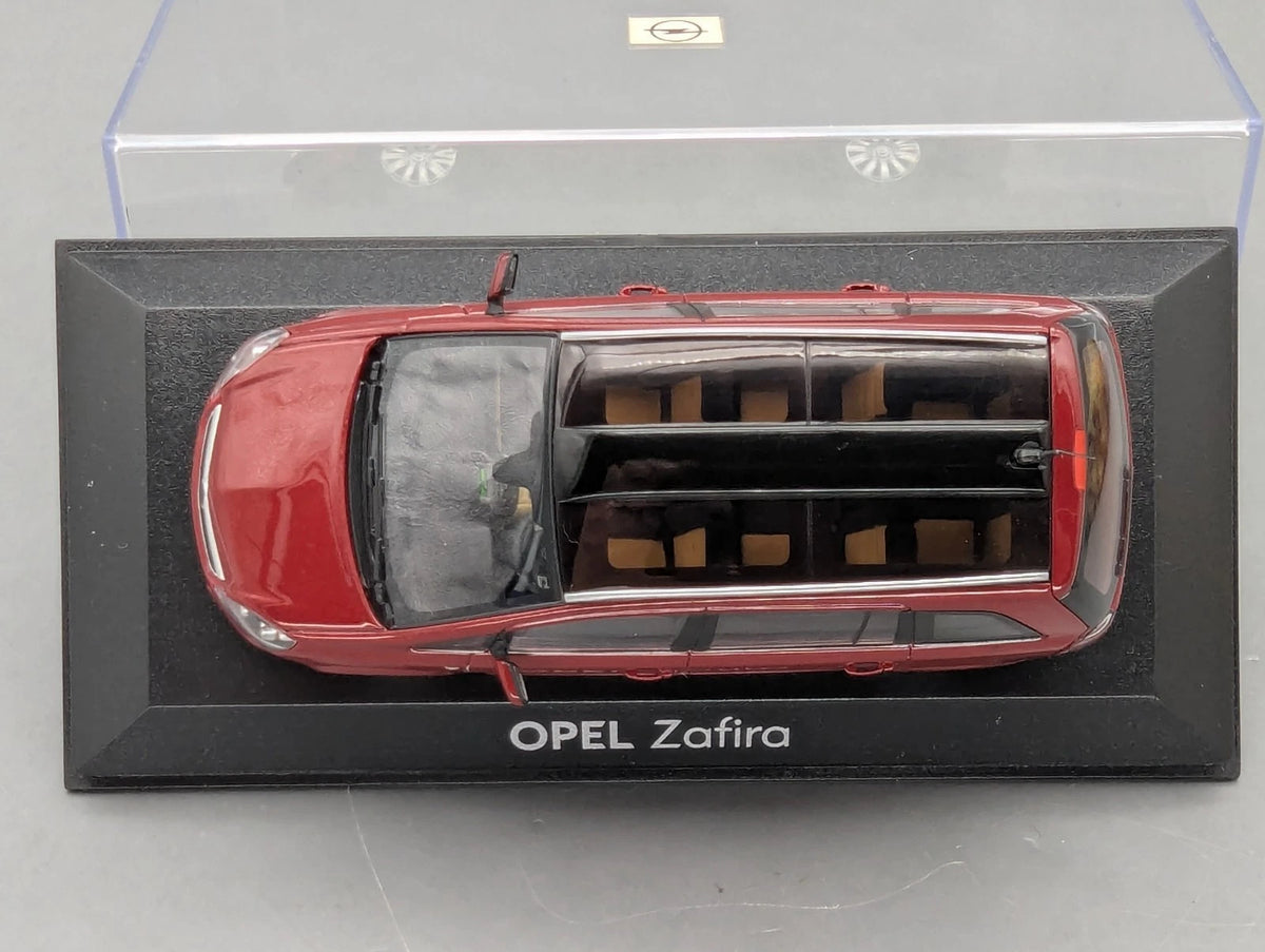 Modellautos 1:43 Minichamps Opel Zafira Rot Metallic mit Dealer OVP