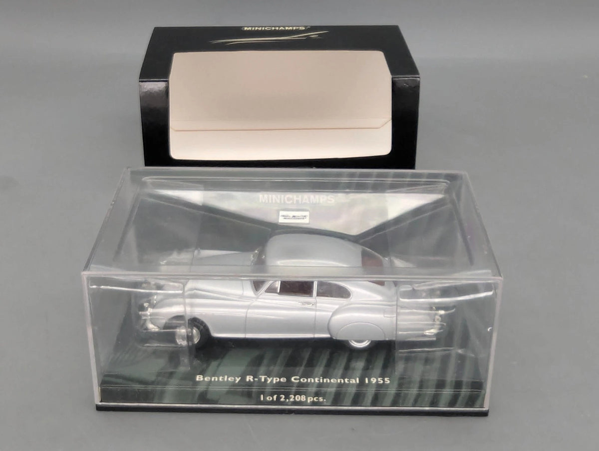 Modellautos 1:43 Minichamps Bentley R-Type Continental 1955 Silber mit OVP