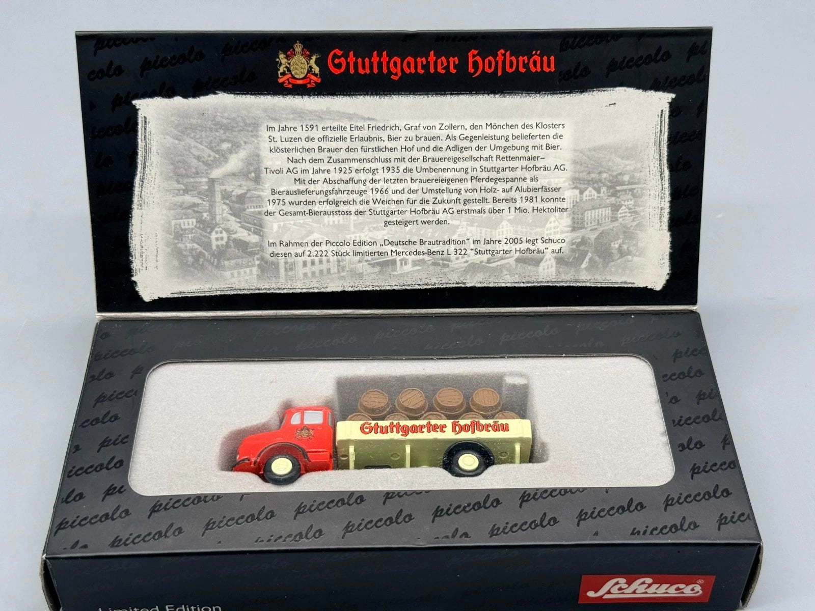 Modellautos 1:90 Schuco Piccolo 2er-Set Mercedes Stuttgarter Hofbräu in OVP