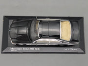 Modellautos 1:43 Minichamps Mercedes Benz 560 SEC 1986 Schwarz mit OVP