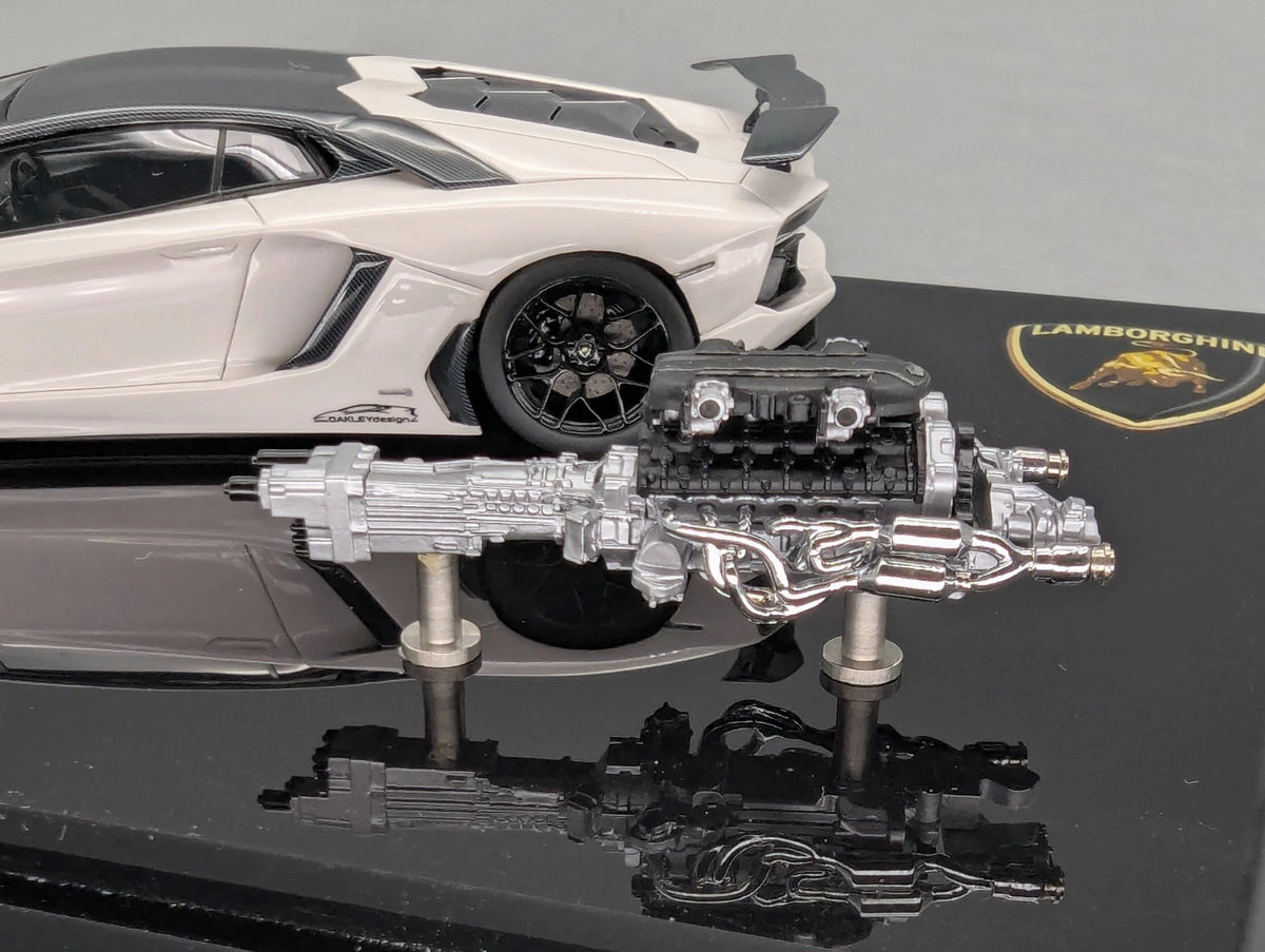 Eidolon Make Up 1:43 Lamborghini Aventador LP760-2 Engine Set Oakley Weiß OVP