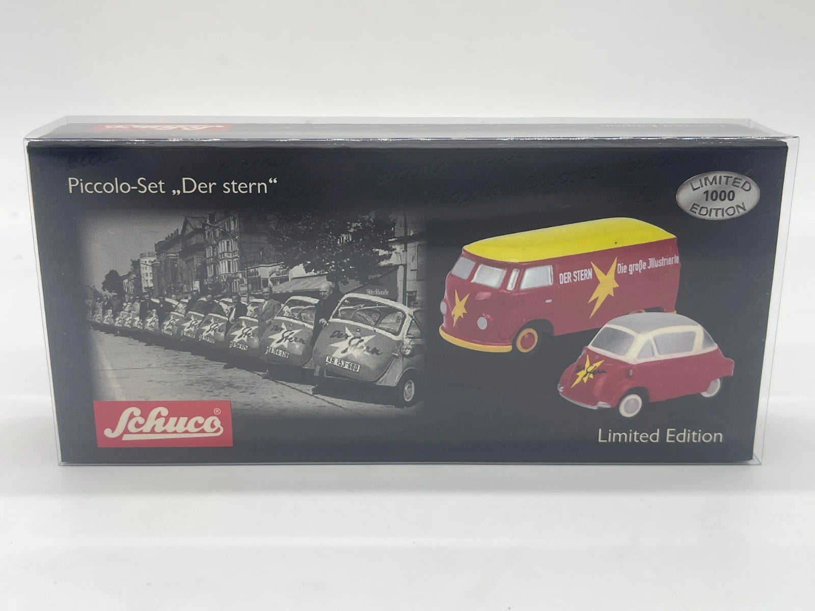 Modellautos 1:90 nicht 1:87 Schuco Piccolo-Set „Der Stern“ mit OVP