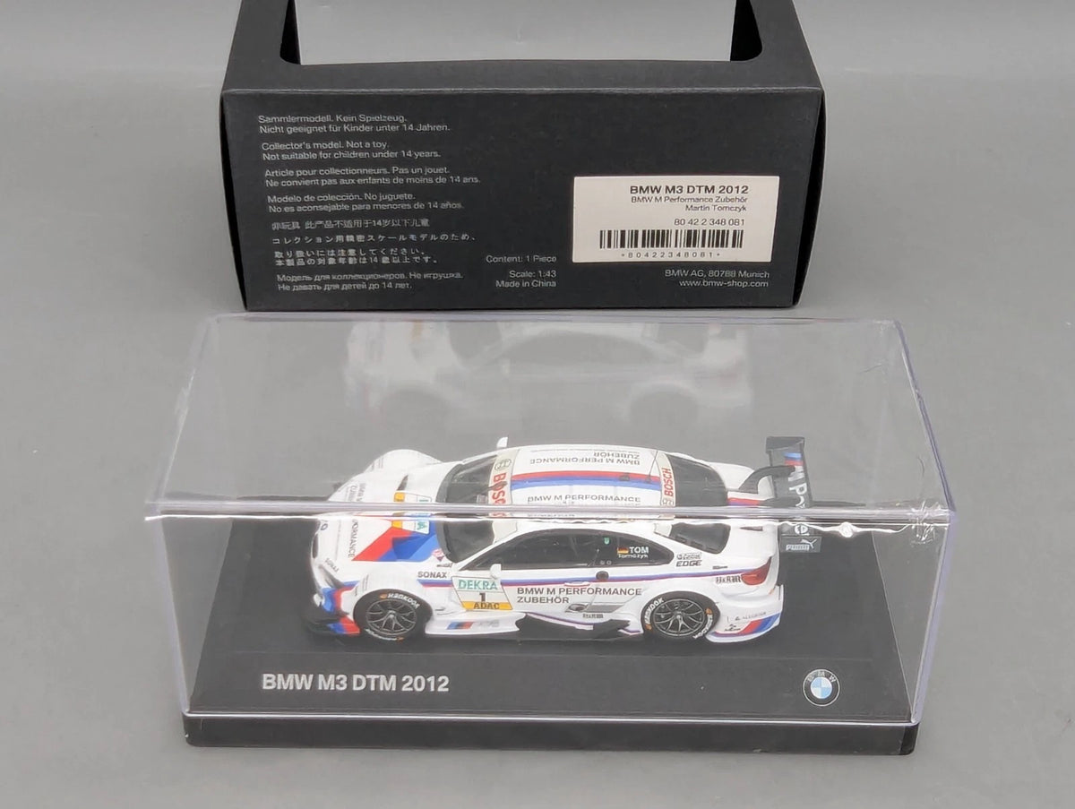 Modellautos 1:43 Minichamps BMW M3 DTM 2012 #1 Tom Tomczyk mit Dealer OVP